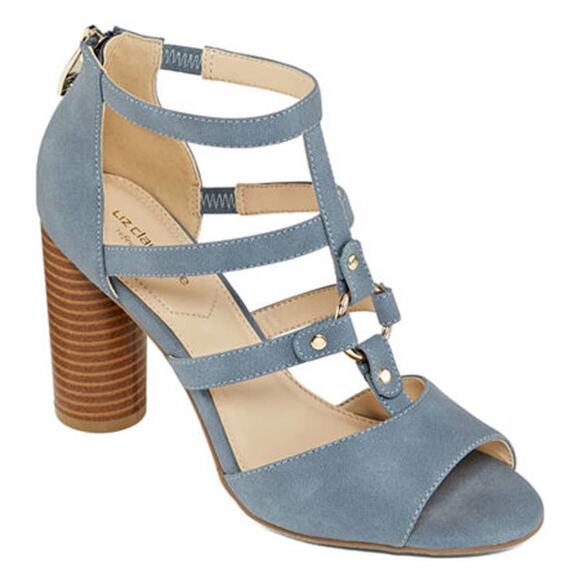 Liz Claiborne Blue Bahati Heeled Sandals - Picture 1 of 13